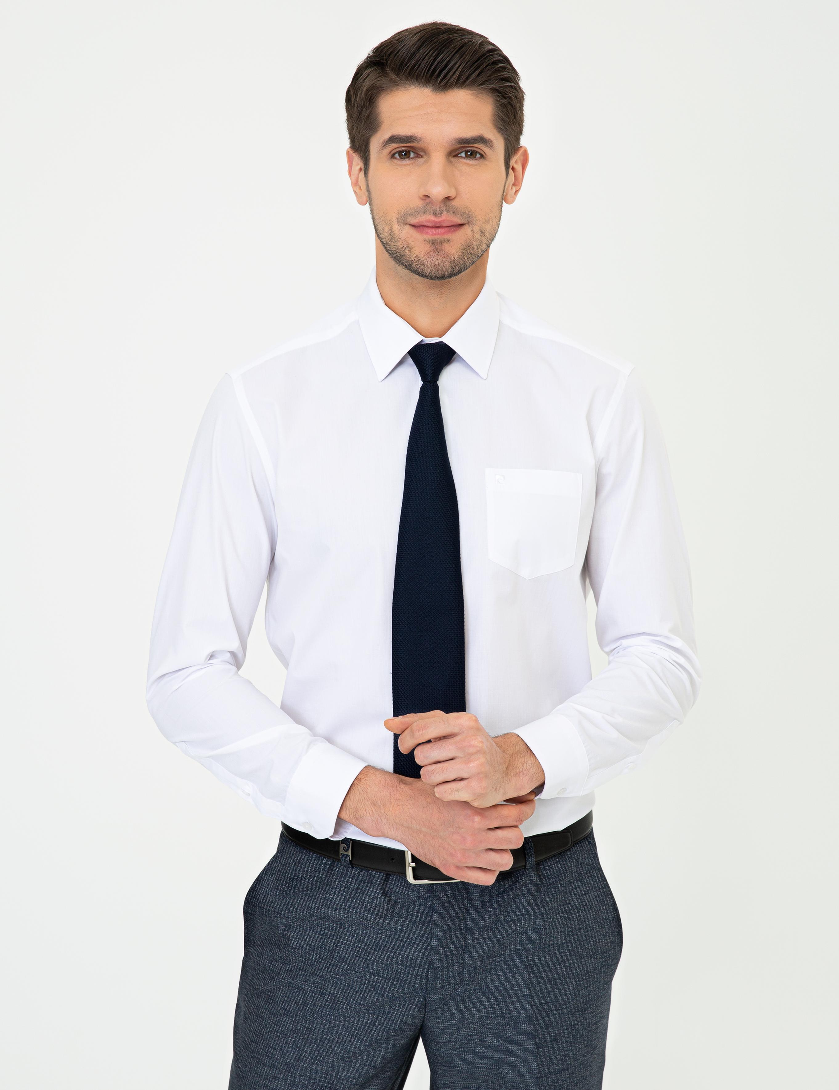 Beyaz Regular Fit Uzun Kollu Klasik Gömlek