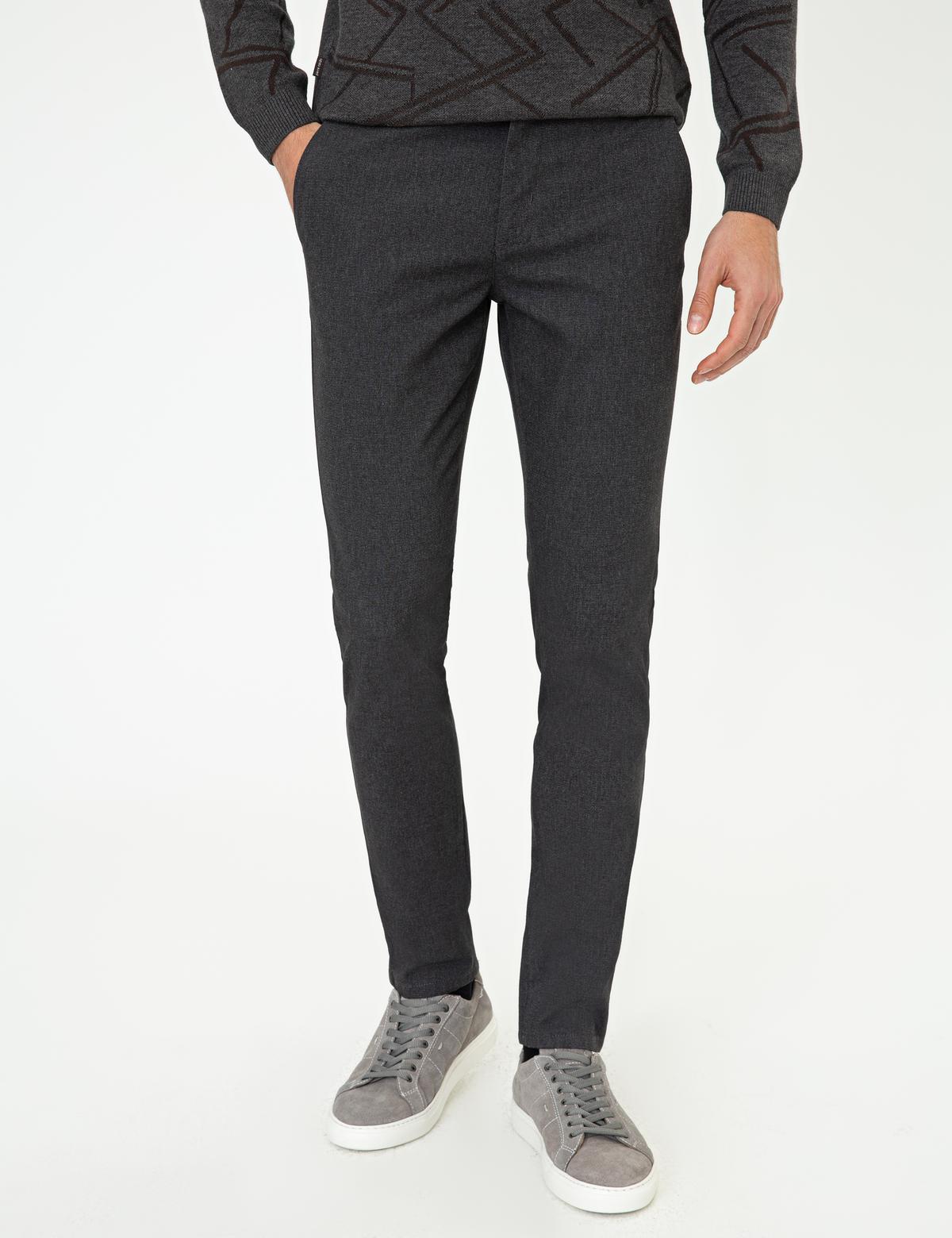 Siyah Slim Fit Chino Pantolon - 50250406063
