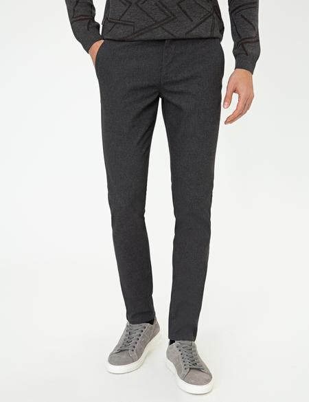 Siyah Slim Fit Chino Pantolon - 50250406063