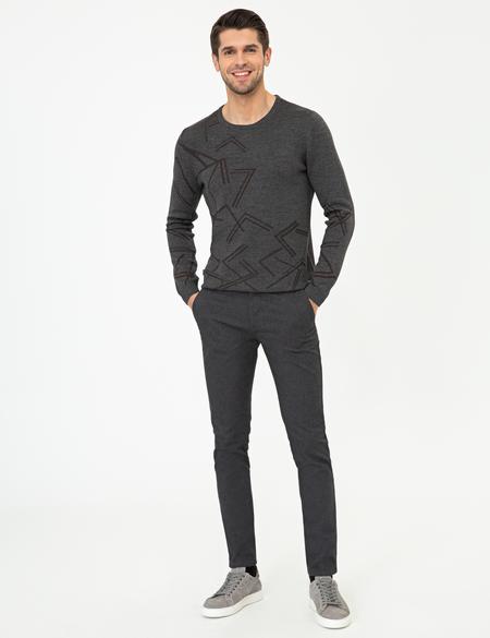 Siyah Slim Fit Chino Pantolon - 50250406063