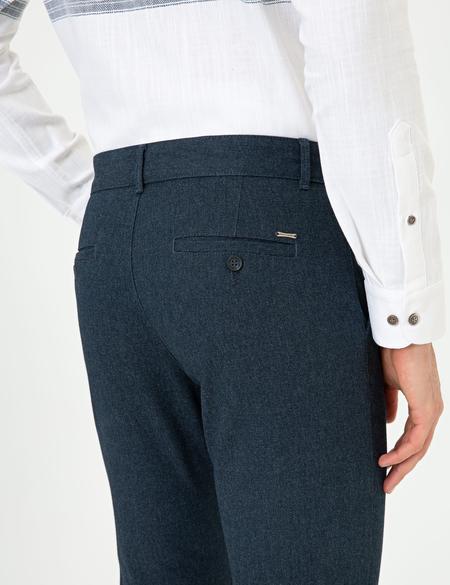 Lacivert Slim Fit Chino Pantolon - 50250406023
