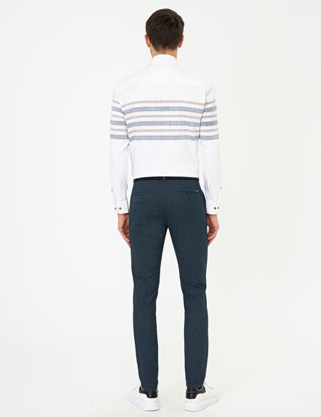 Lacivert Slim Fit Chino Pantolon - 50250406023