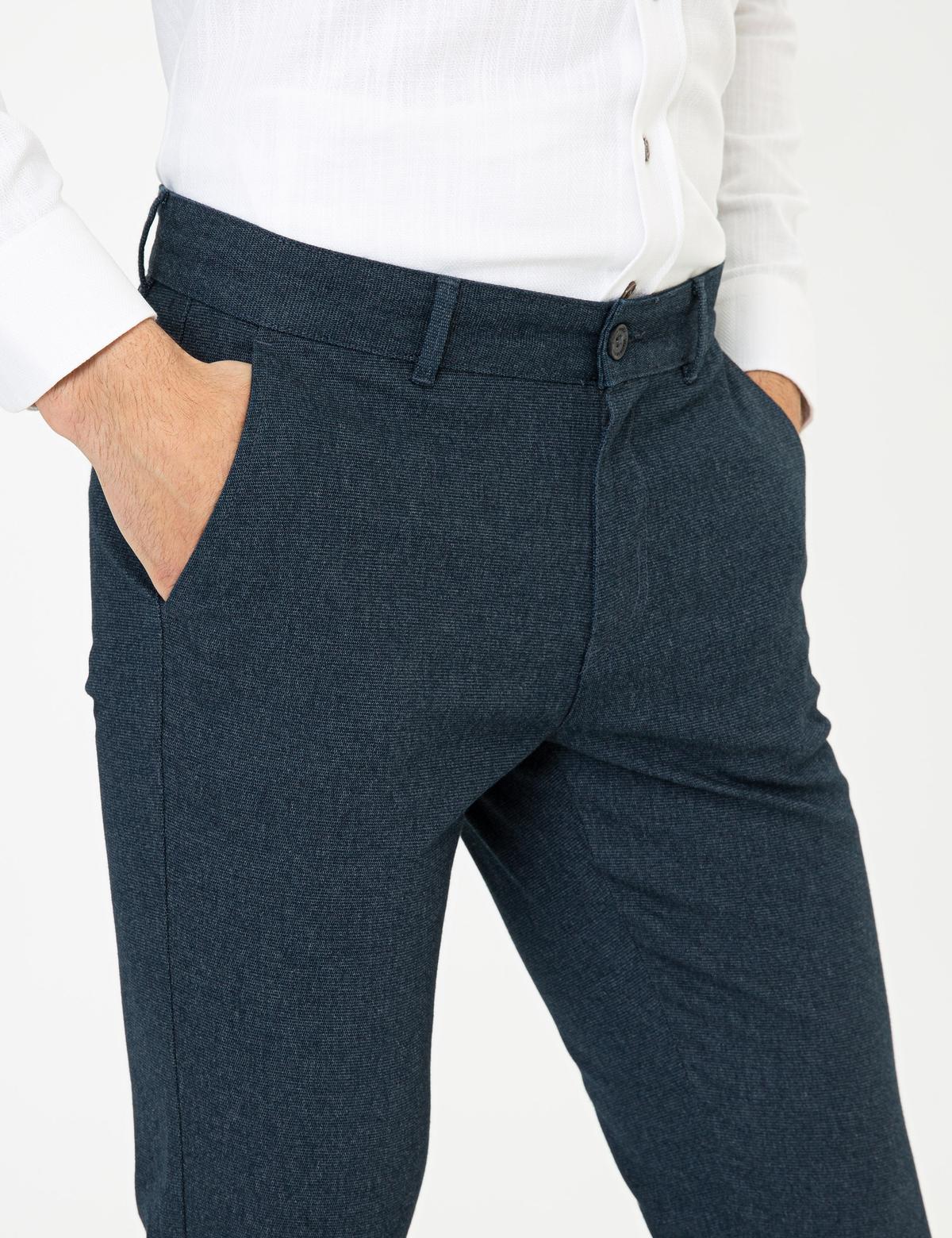 Lacivert Slim Fit Chino Pantolon - 50250406023