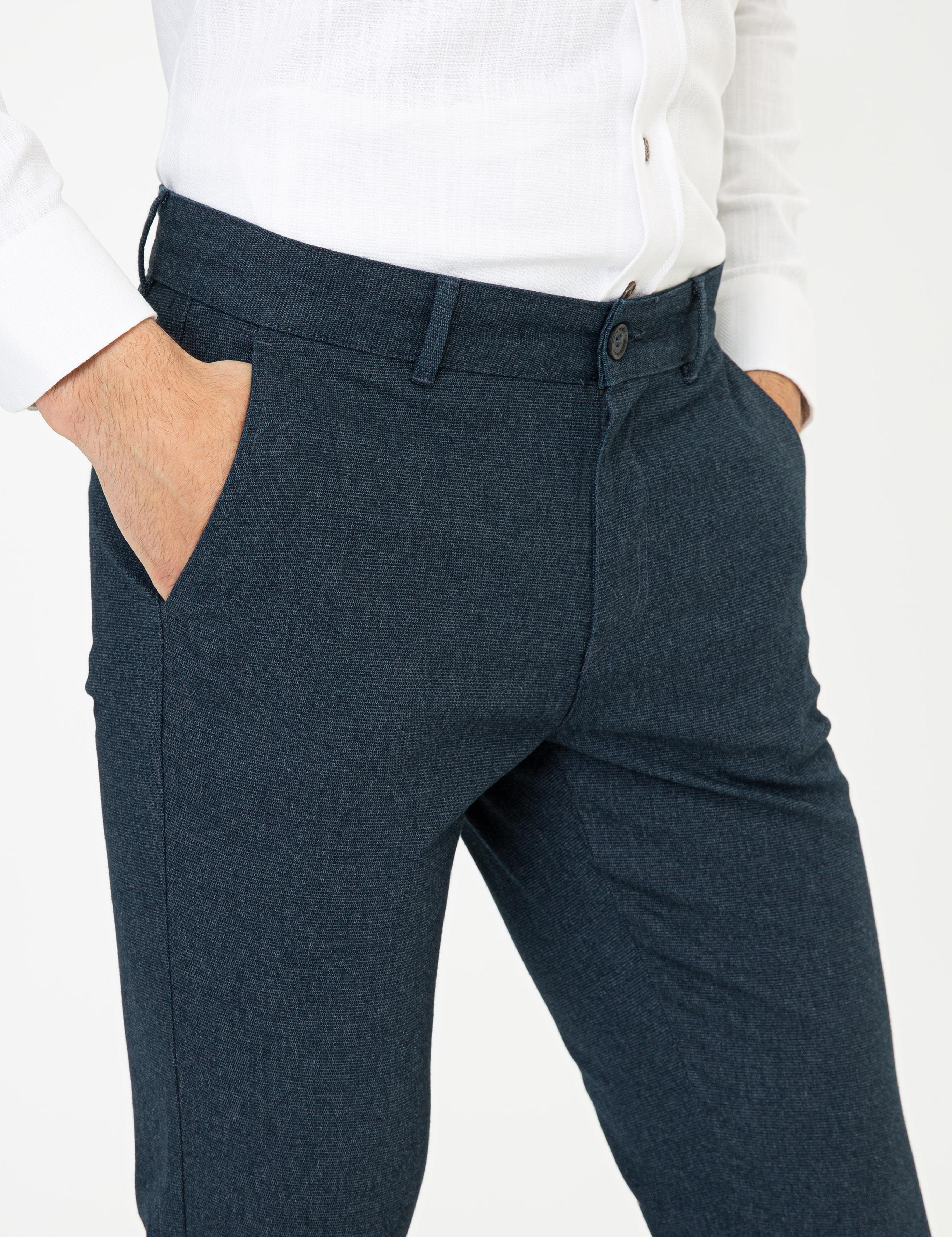 Lacivert Slim Fit Chino Pantolon