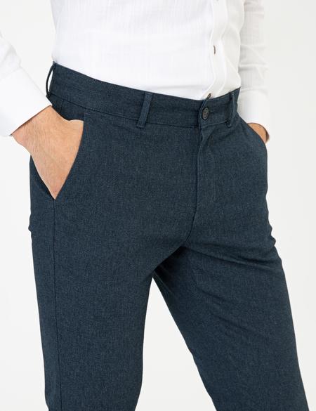 Lacivert Slim Fit Chino Pantolon - 50250406023
