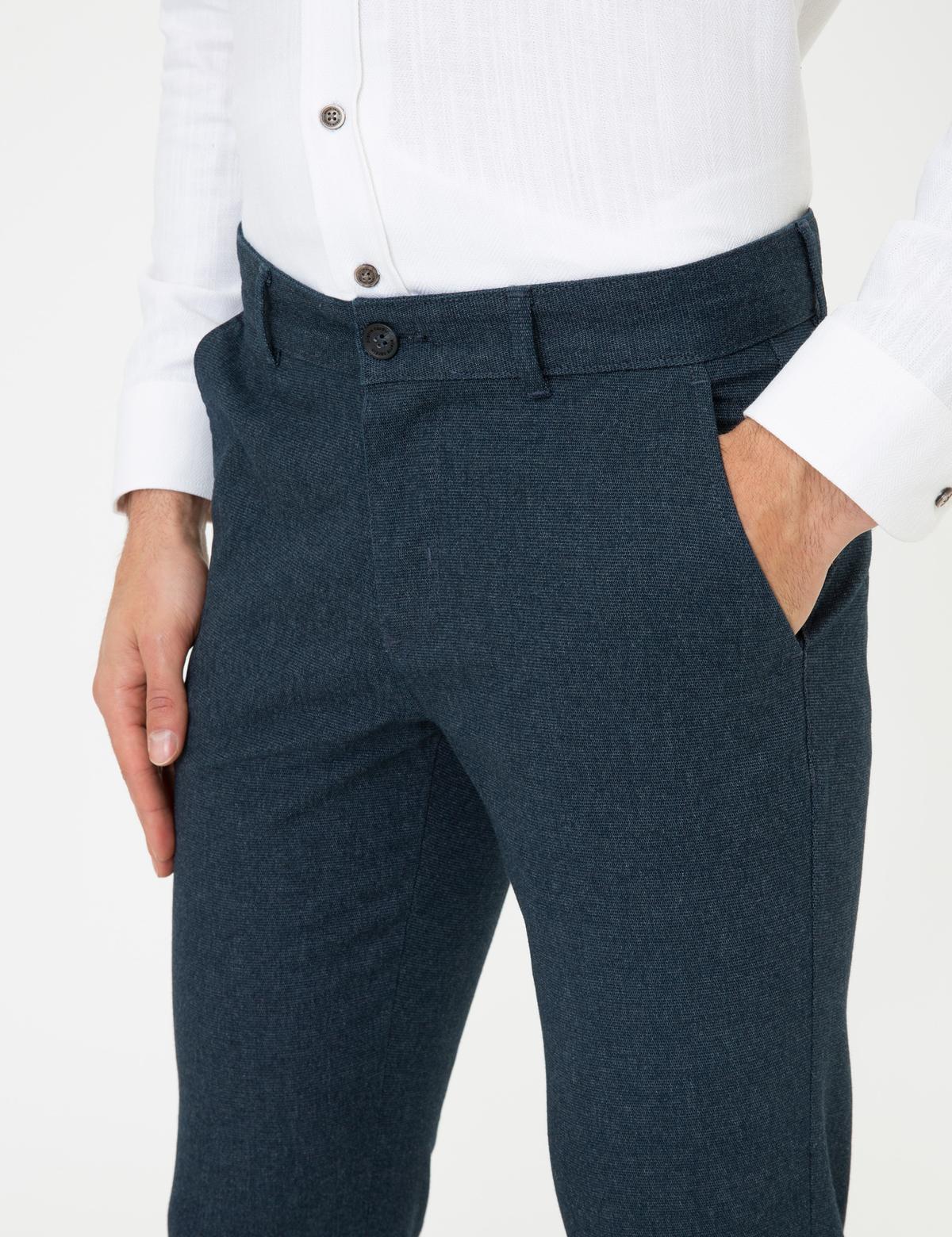 Lacivert Slim Fit Chino Pantolon - 50250406023