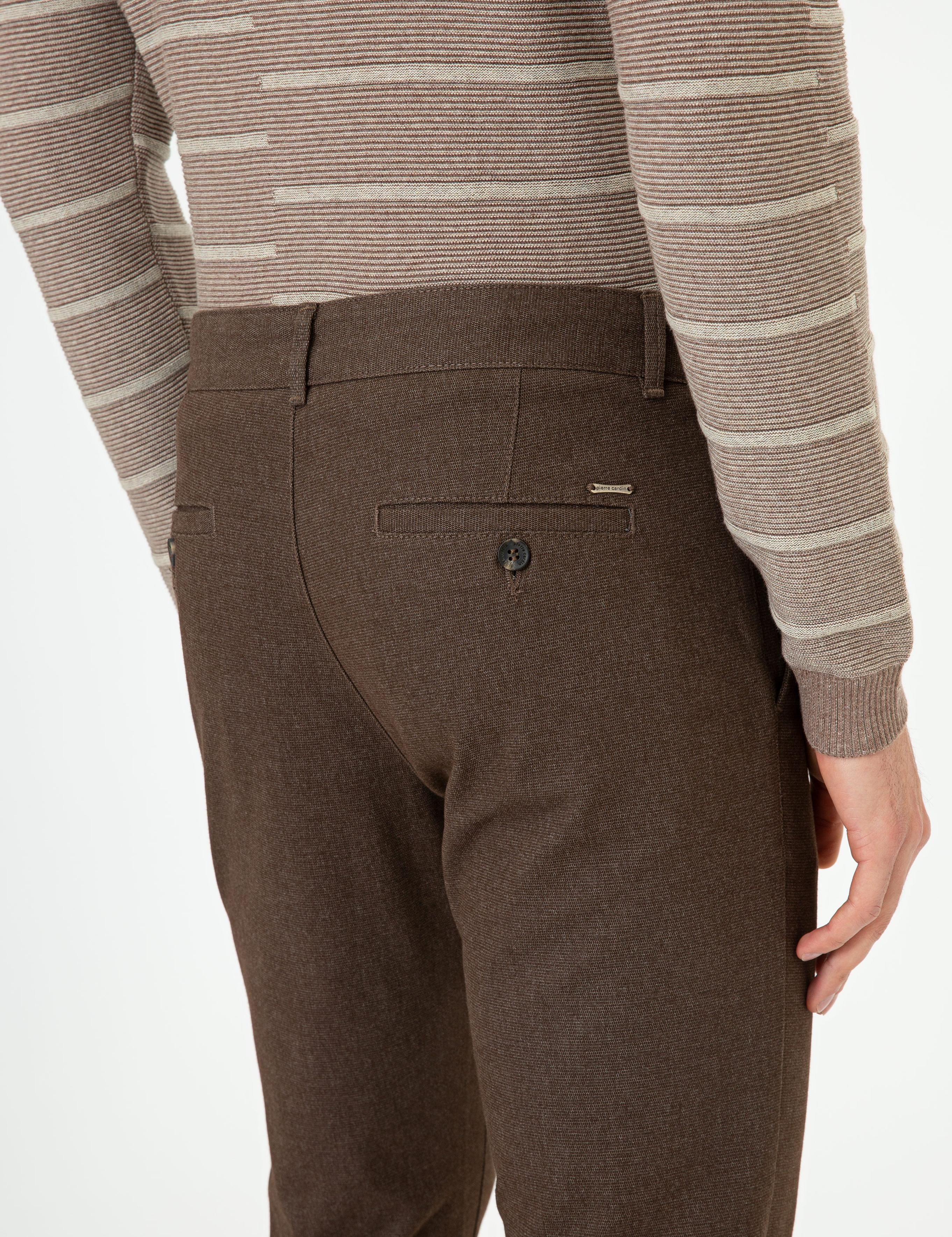 Kahverengi Slim Fit Kanvas Pantolon
