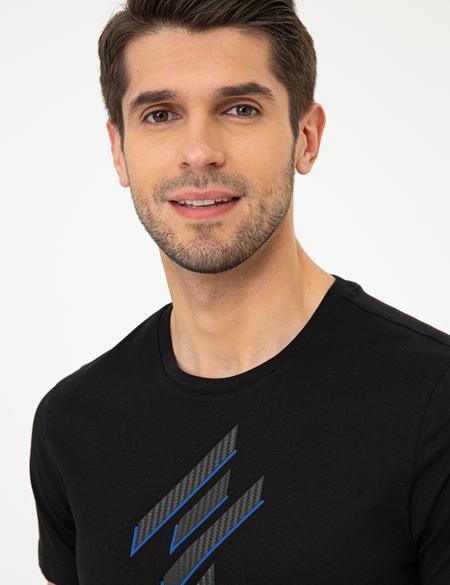 Siyah Slim Fit Tişört - 50241411016
