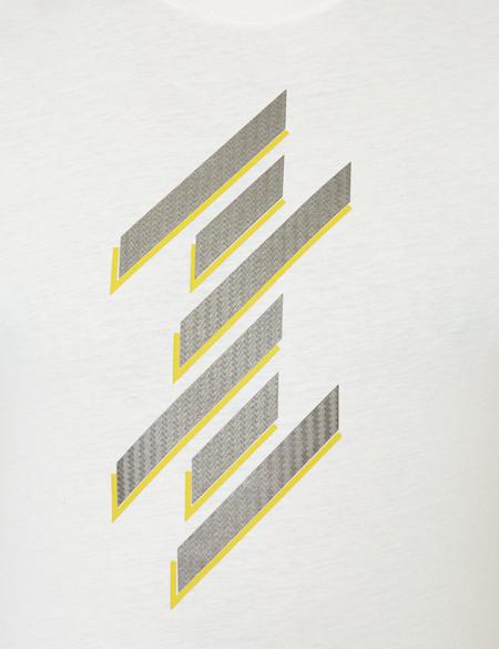 Beyaz Slim Fit Bisiklet Yaka Tişört - 50241411039