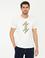 Beyaz Slim Fit Bisiklet Yaka Tişört