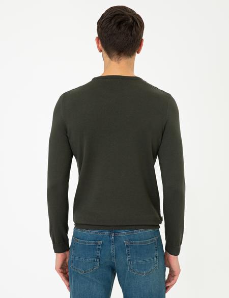 Haki Slim Fit Kazak - 50241425037