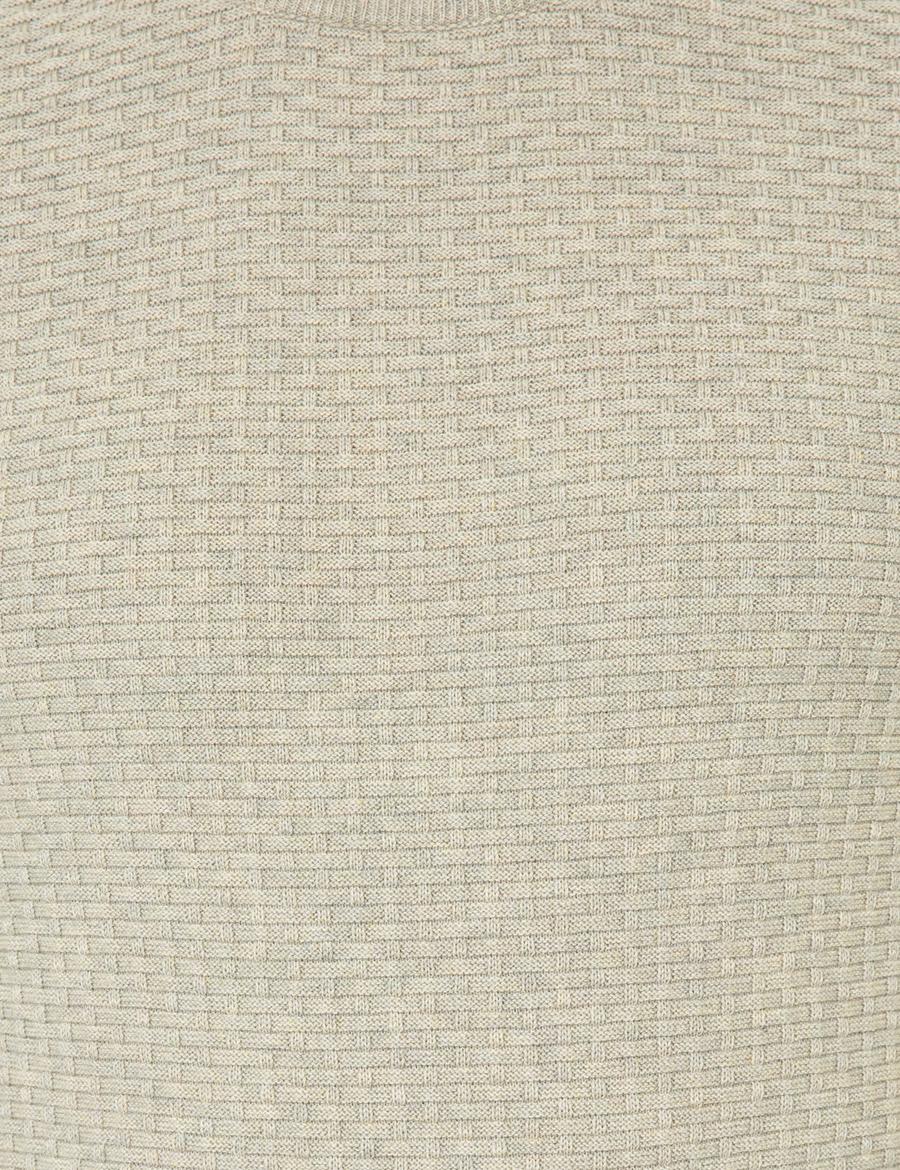 Kum Melanj Slim Fit Bisiklet Yaka Triko Kazak