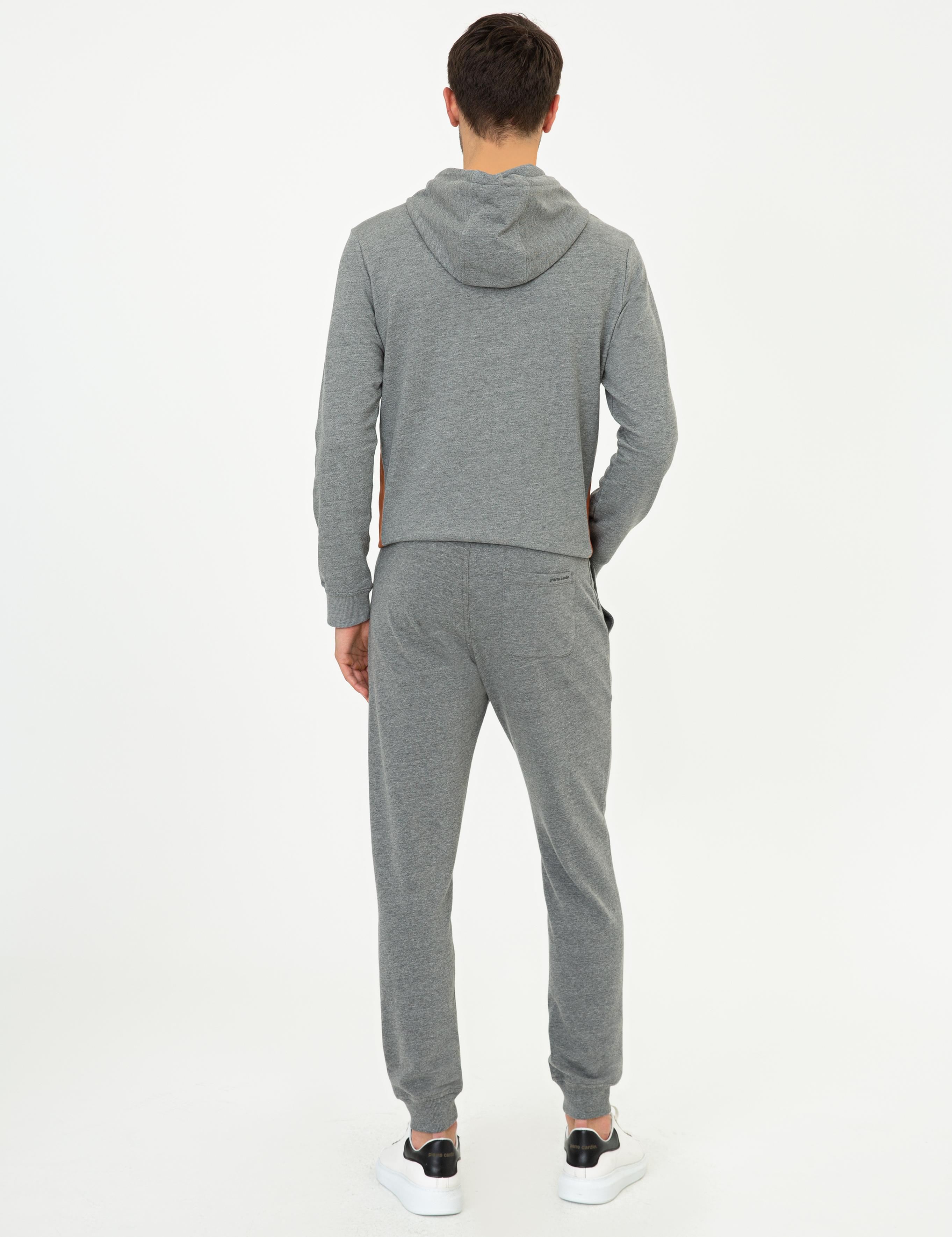 Gri Melanj Slim Fit Eşofman Altı