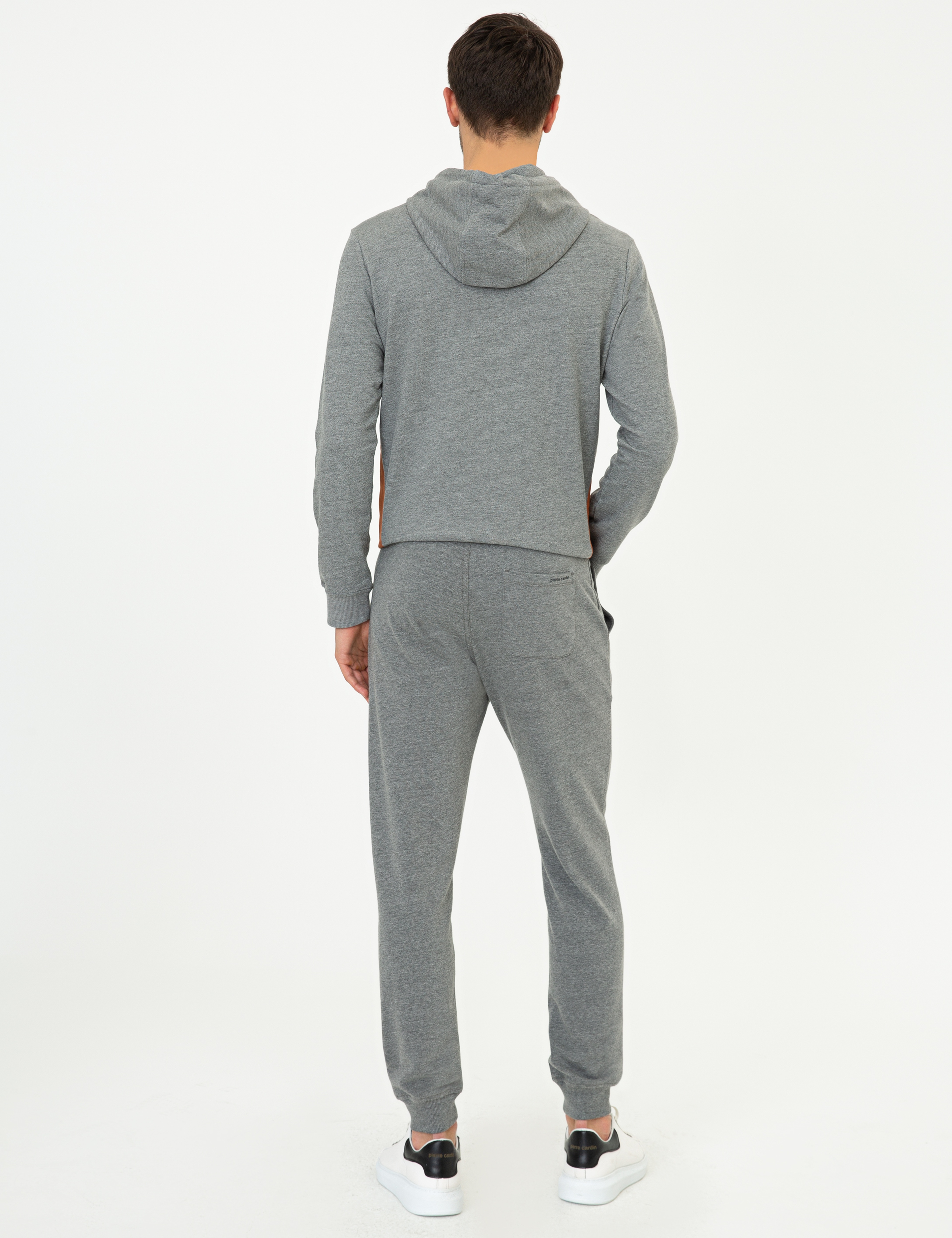 Gri Melanj Slim Fit Eşofman Altı