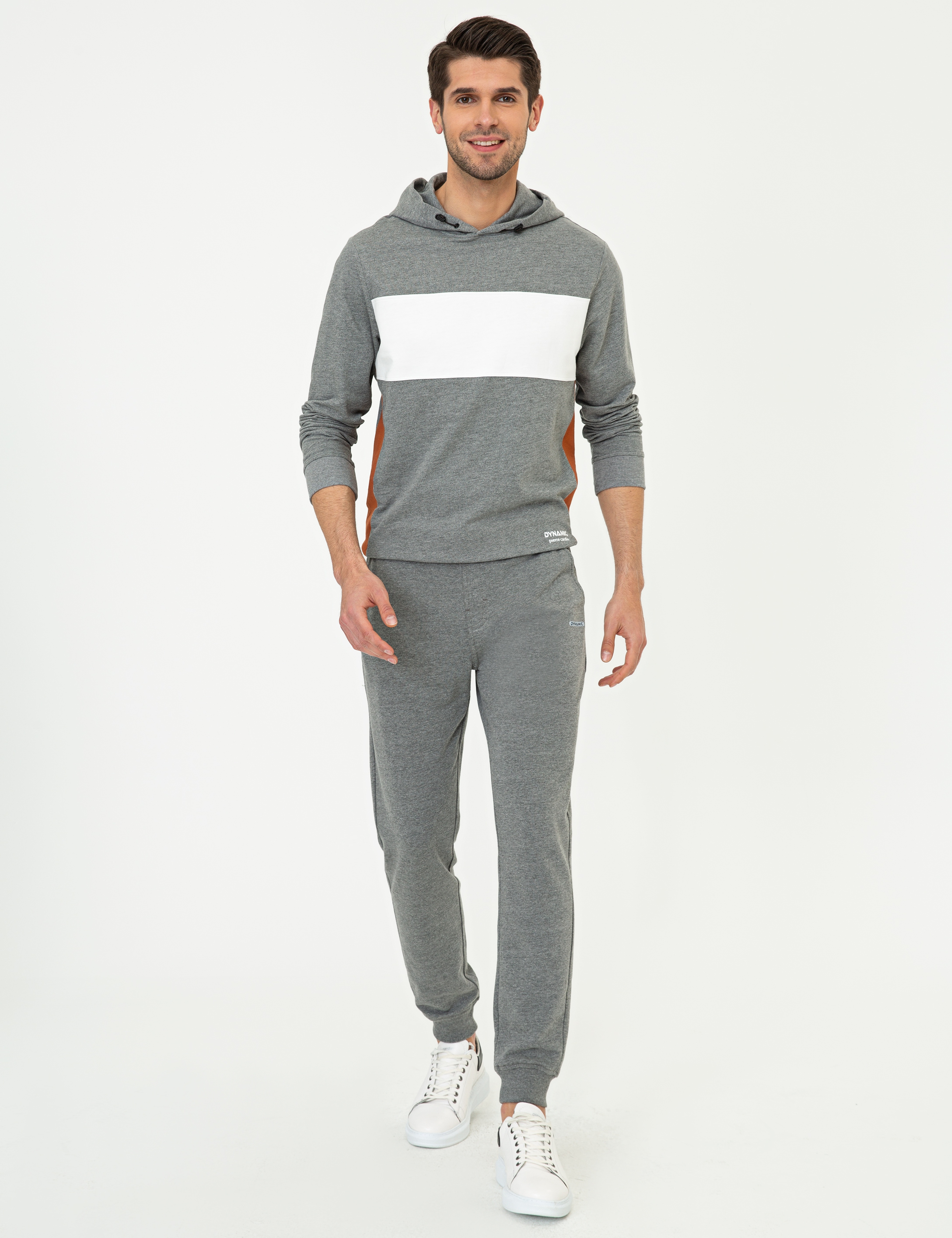 Gri Melanj Slim Fit Eşofman Altı - Image 3