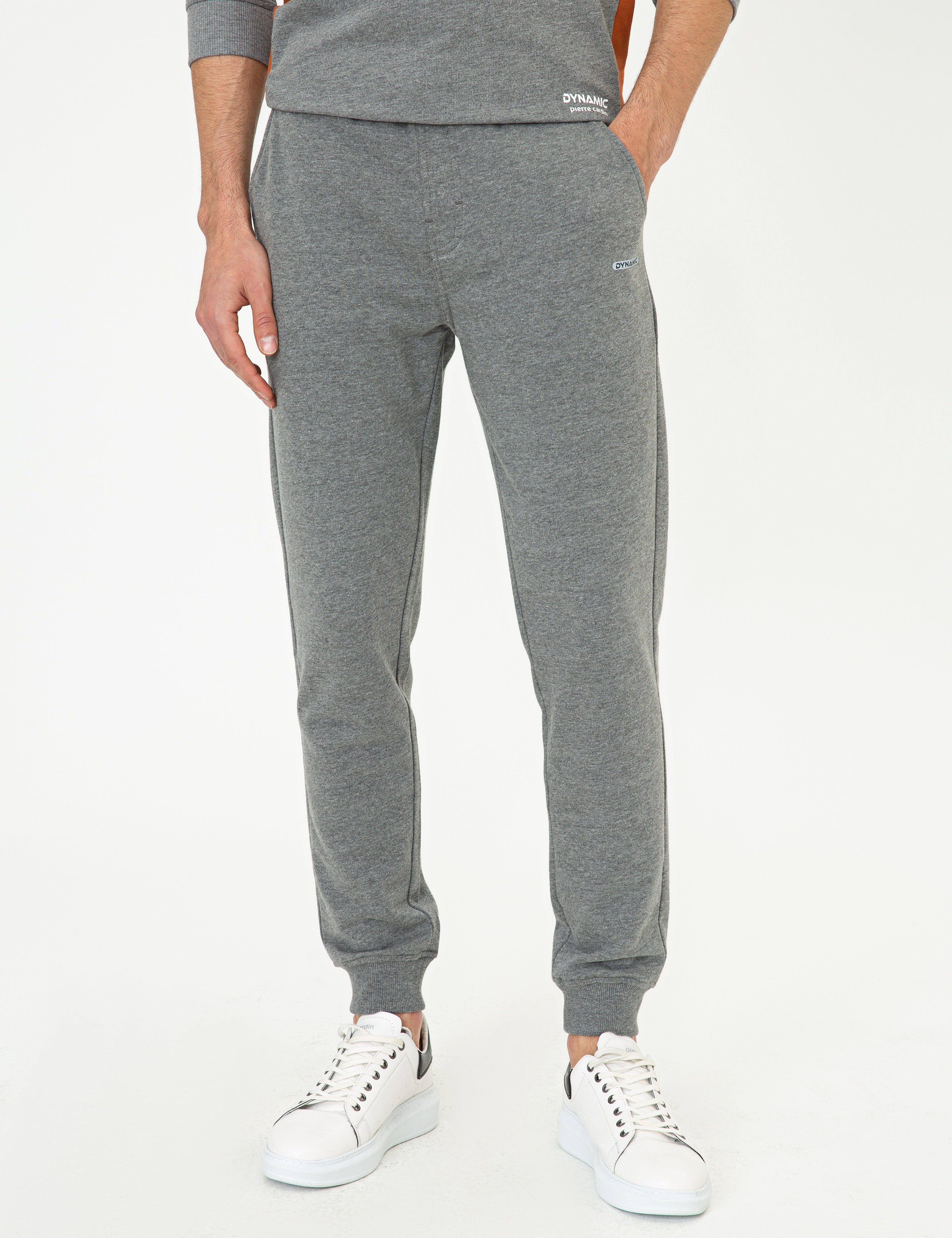 Gri Melanj Slim Fit Eşofman Altı - Image 2