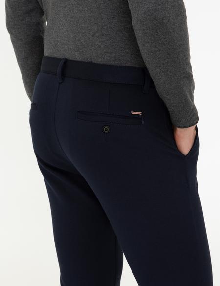 Lacivert Slim Fit Kanvas Pantolon - 50243295009