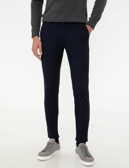 Lacivert Slim Fit Kanvas Pantolon - 50243295009
