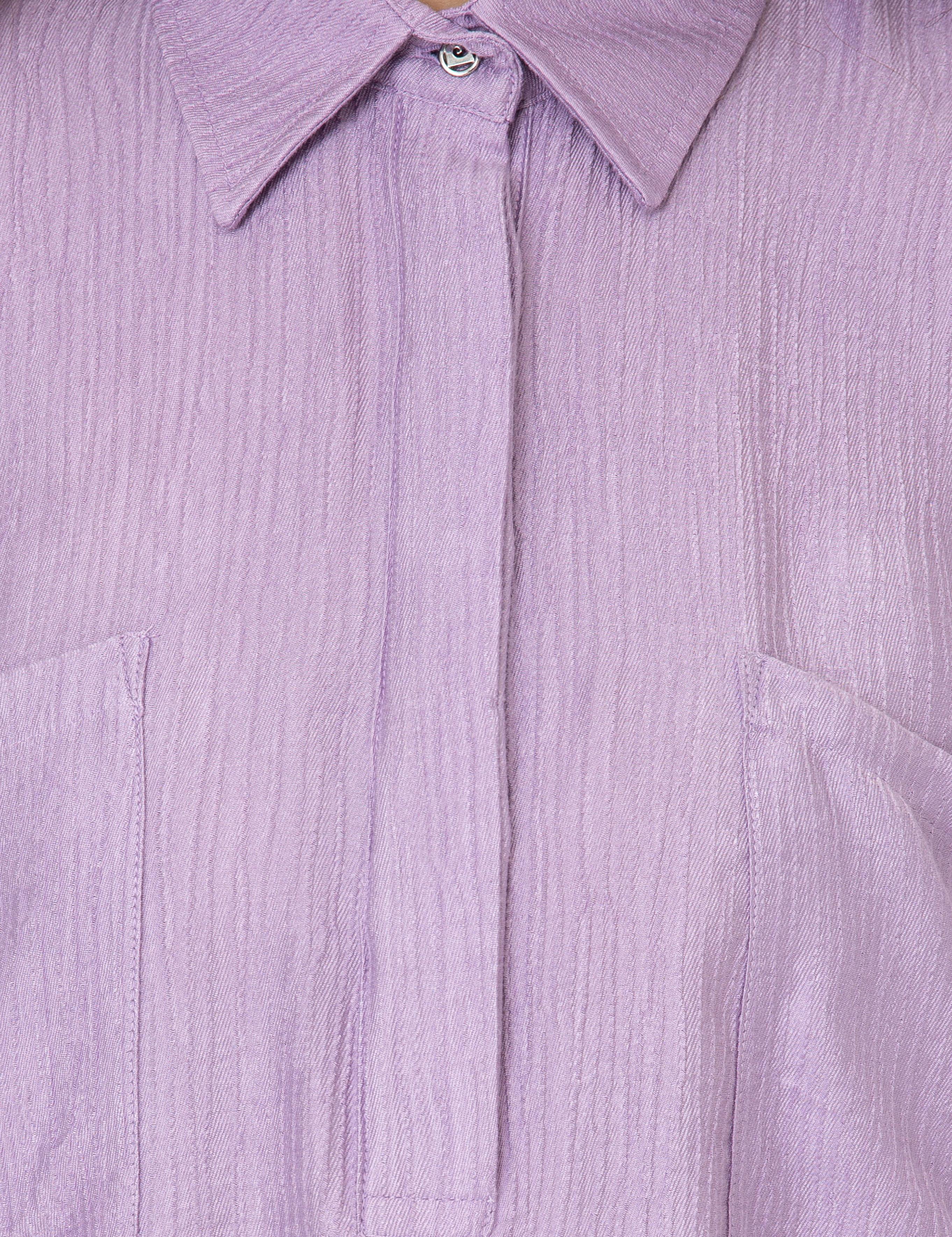 Lila Cepli Uzun Kollu Bluz