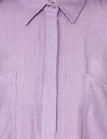 Lila Cepli Uzun Kollu Bluz - 50244506006