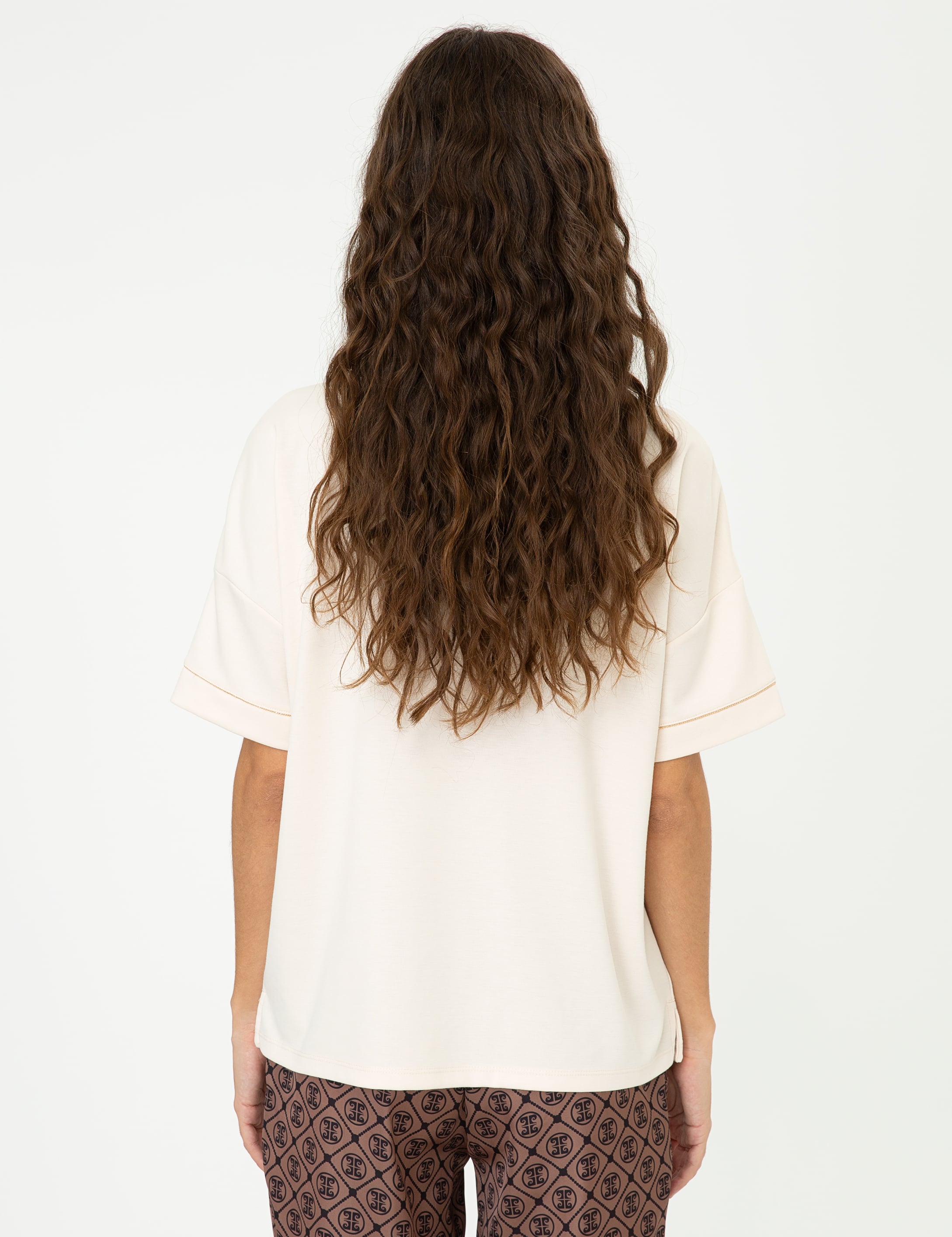 Krem Regular Fit Tişört