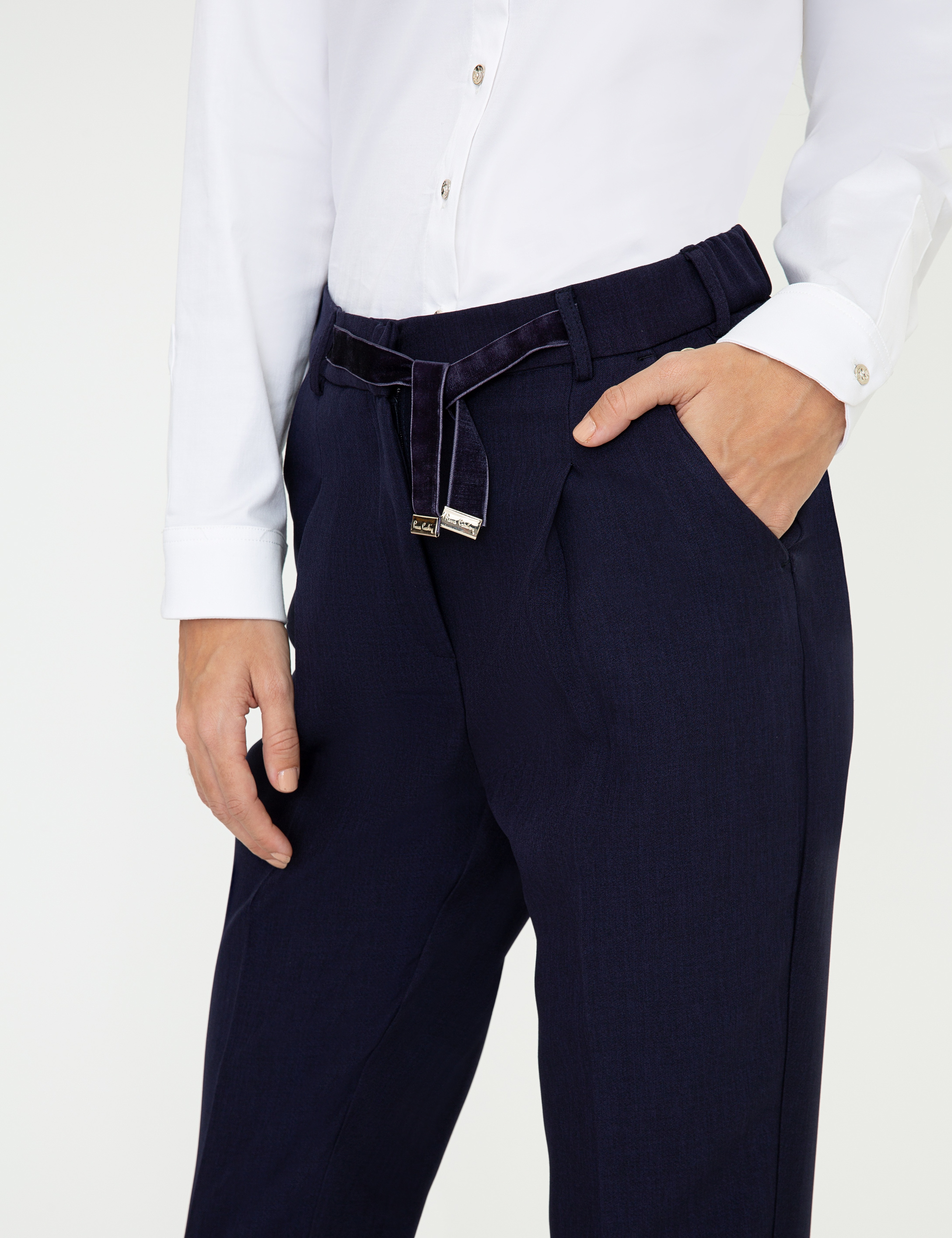 Lacivert Slim Fit Kumaş Pantolon - Image 5