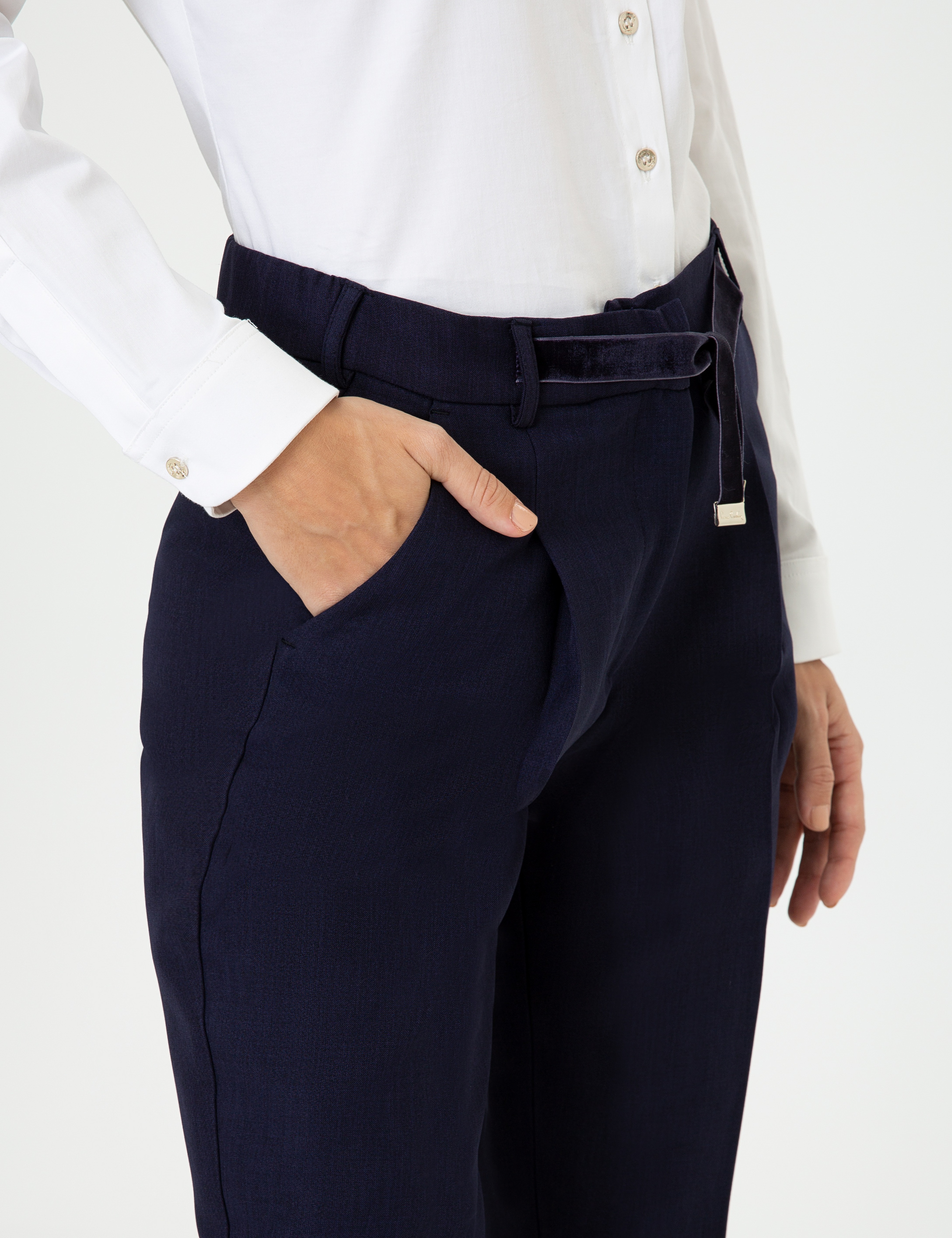 Lacivert Slim Fit Kumaş Pantolon