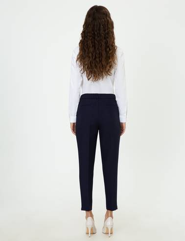 Lacivert Slim Fit Kumaş Pantolon