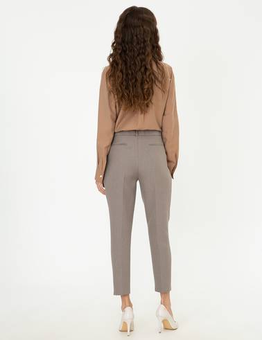 Gri Slim Fit Kumaş Pantolon