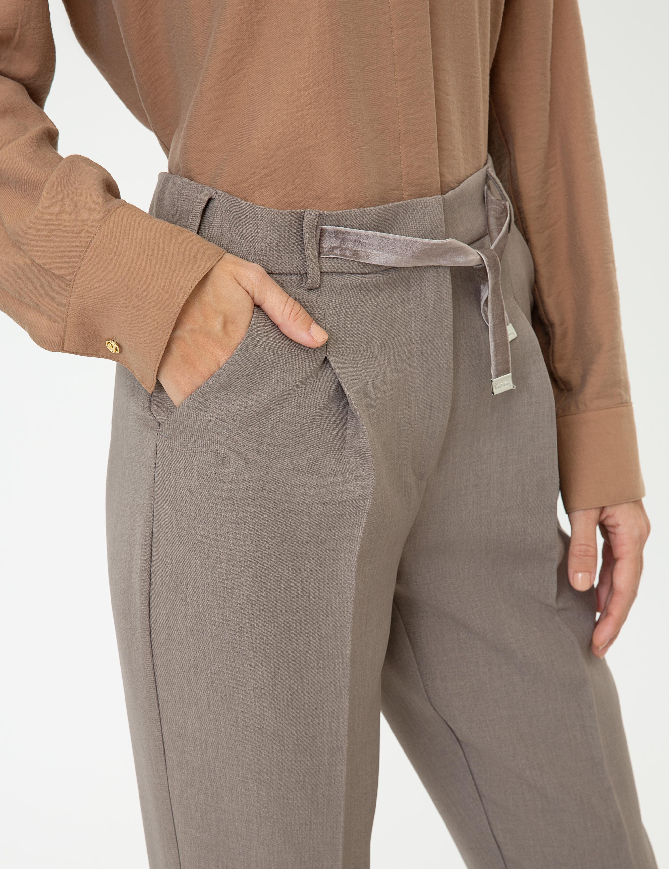 Gri Slim Fit Kumaş Pantolon