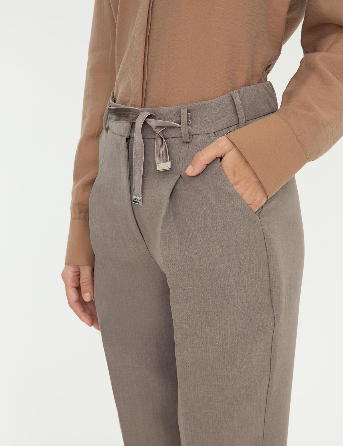 Gri Slim Fit Kumaş Pantolon - 50244929009