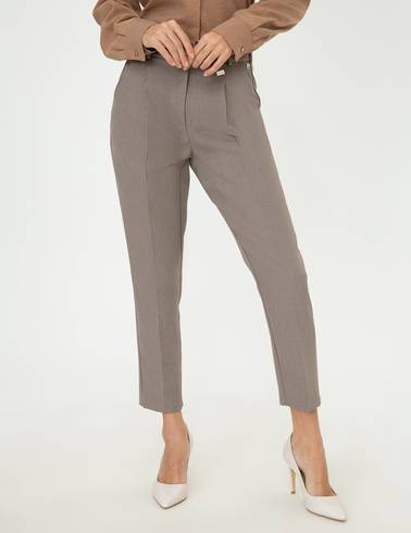 Gri Slim Fit Kumaş Pantolon