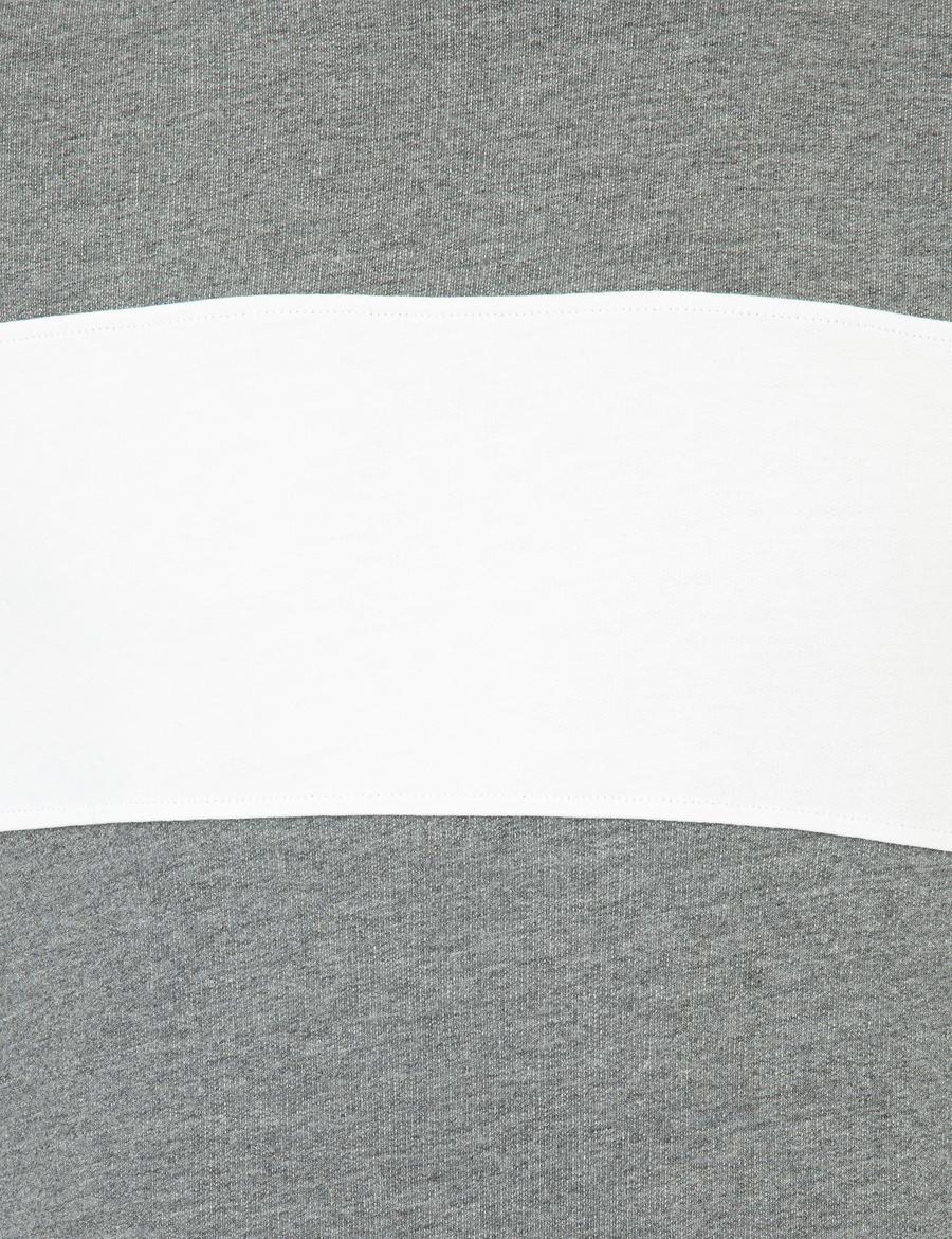 Gri Melanj Kapüşonlu Sweatshirt