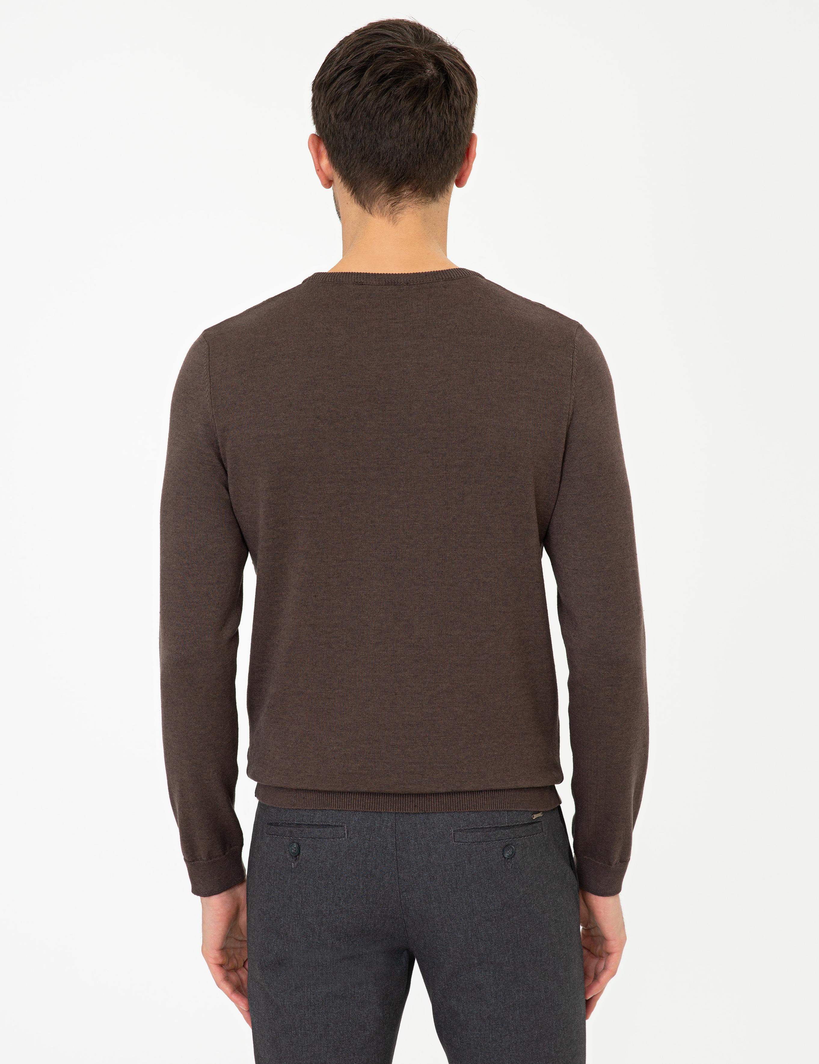 Açık Kahverengi Slim Fit Kazak