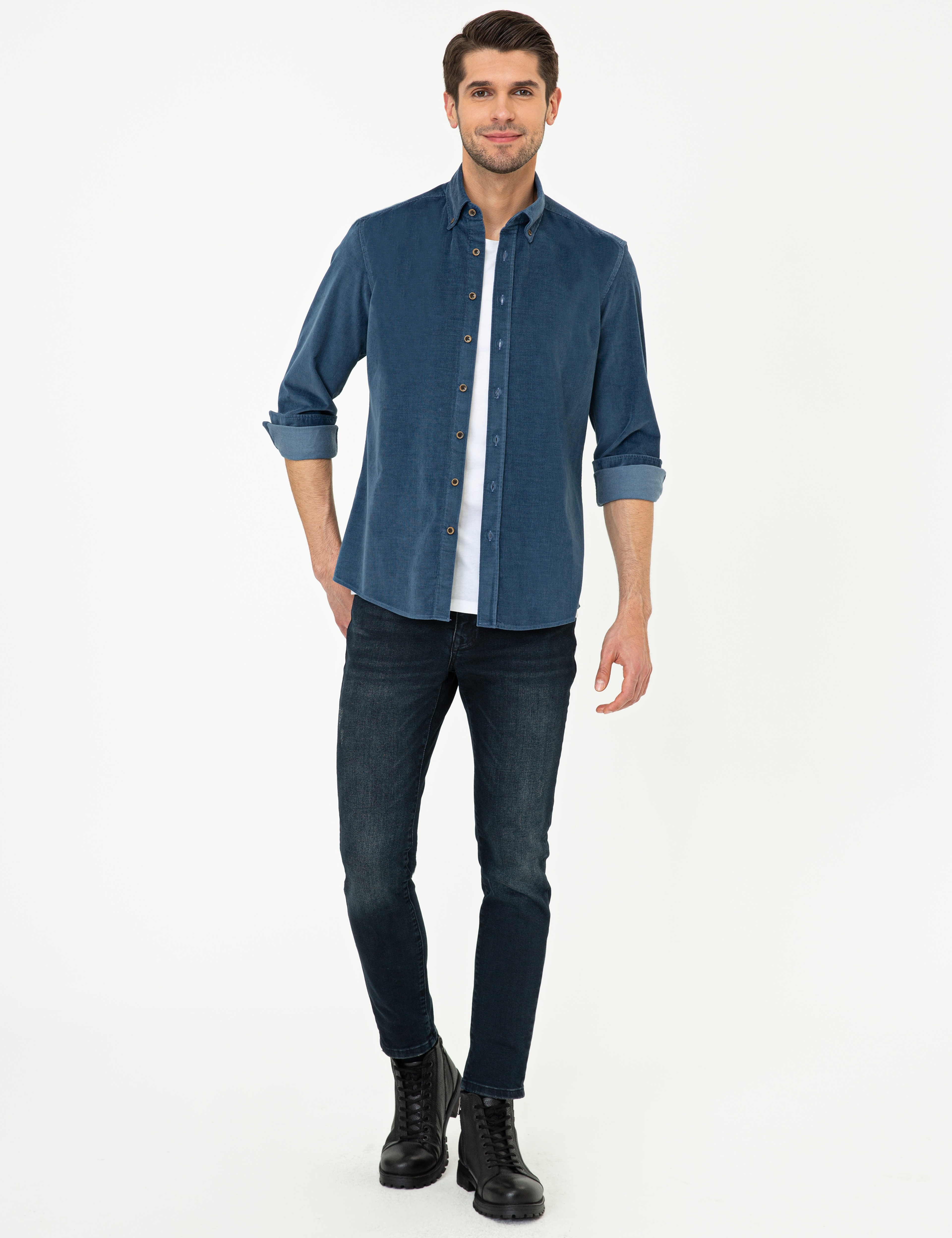 Mavi Regular Fit Uzun Kollu Gömlek - Image 5