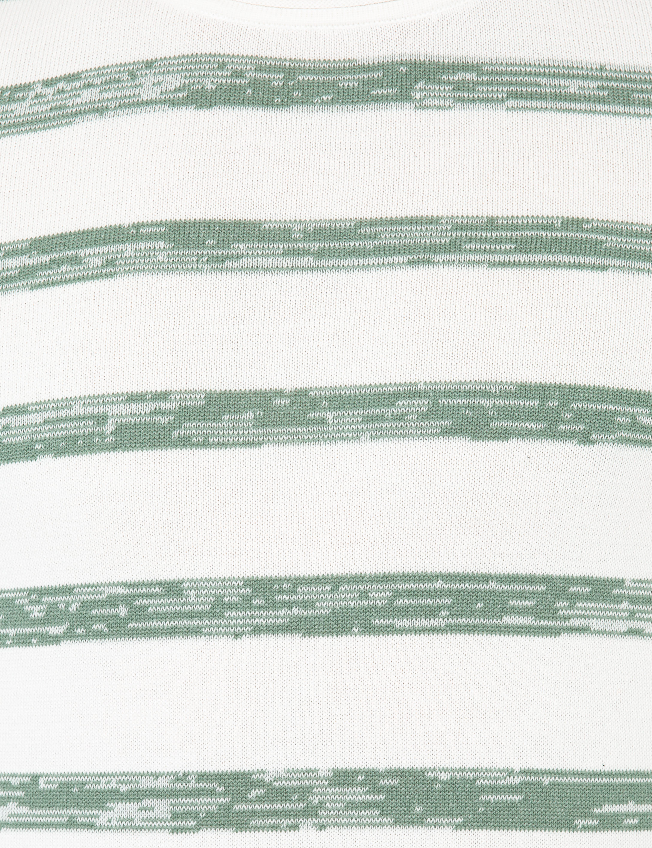 Ekru Slim Fit Bisiklet Yaka Triko Kazak - Image 6