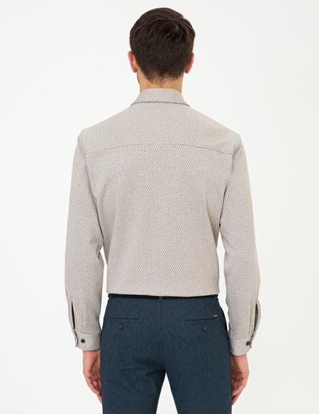 Bej Regular Fit Uzun Kollu Gömlek - 50248522006