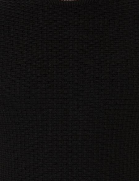 Siyah Slim Fit Kazak - 50248536001