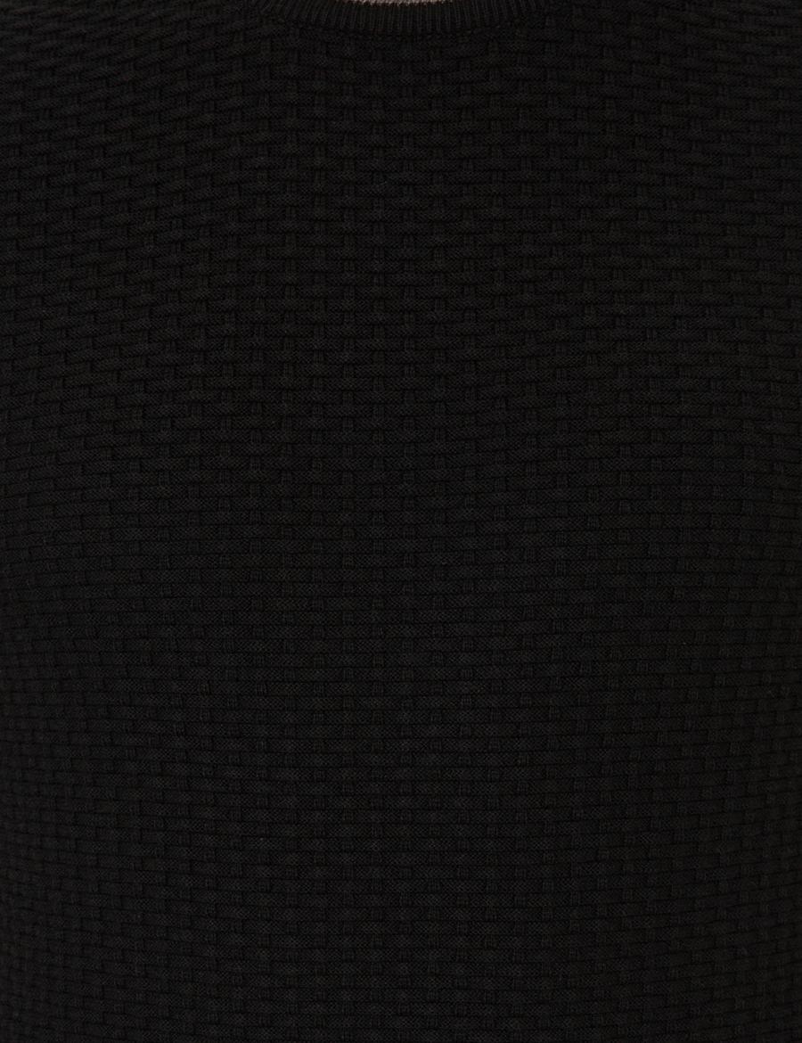 Siyah Slim Fit Kazak