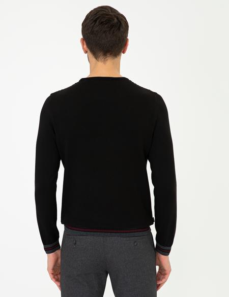 Siyah Slim Fit Kazak - 50248536001