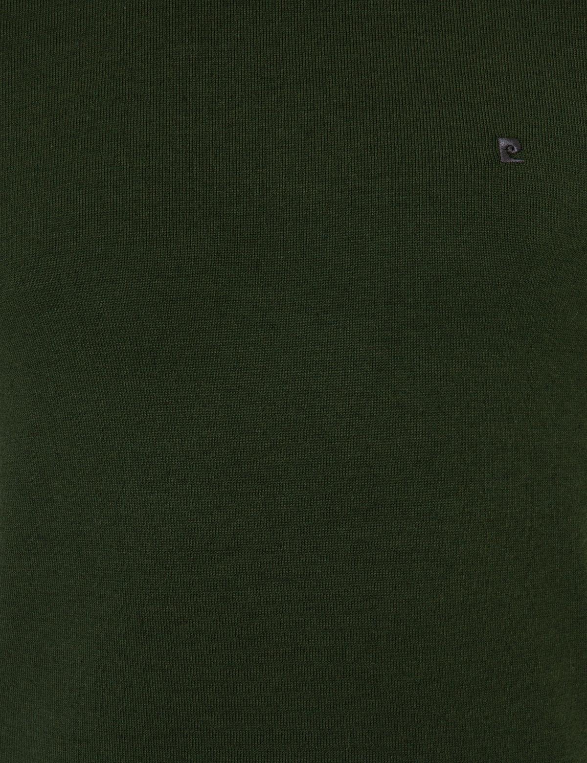 Yeşil Slim Fit Yarım Balıkçı Yaka Basic Triko Kazak - 50248552028