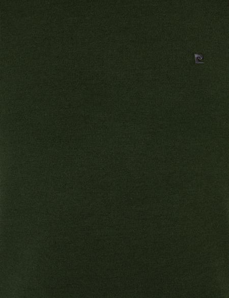 Yeşil Slim Fit Yarım Balıkçı Yaka Basic Triko Kazak - 50248552028