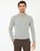Açık Gri Melanj Slim Fit Yarım Balıkçı Basic Triko Kazak
