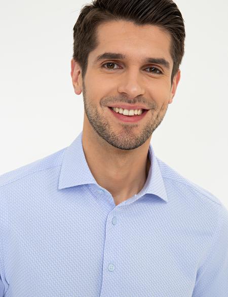 Mavi Slim Fit Armürlü Gömlek - 50248975017