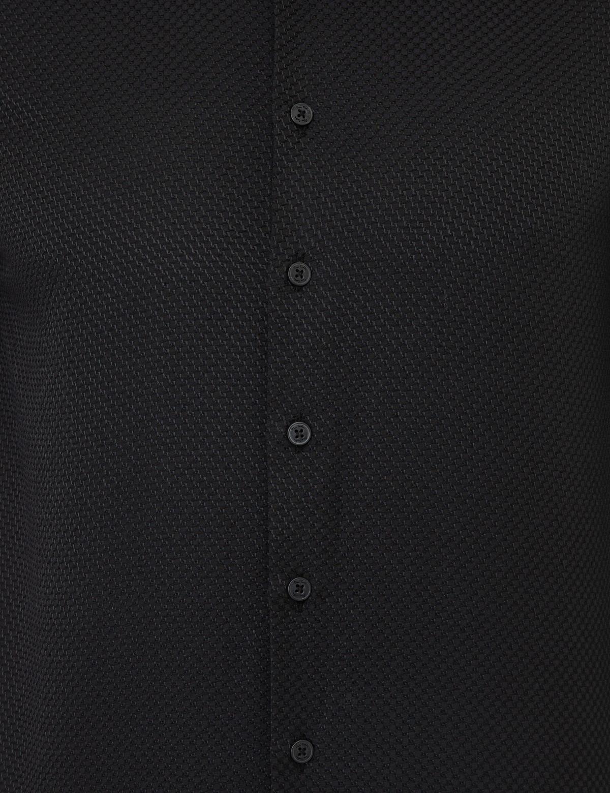 Siyah Slim Fit Armürlü Gömlek - 50248975035