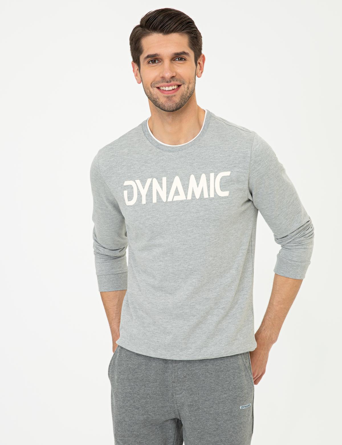 Açık Gri Melanj Sweatshirt - 50249415014