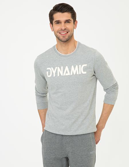 Açık Gri Melanj Sweatshirt - 50249415014