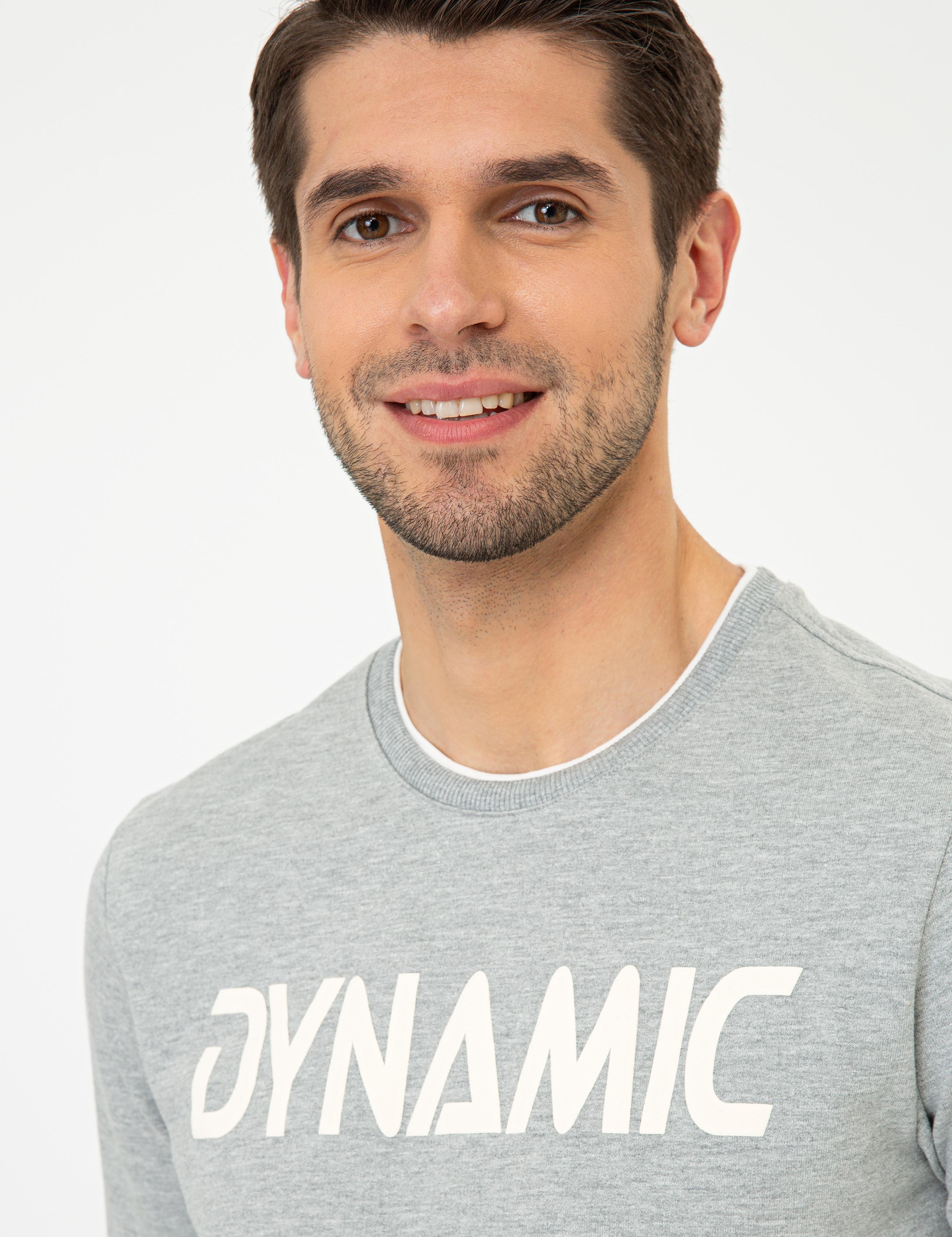 Açık Gri Melanj Sweatshirt