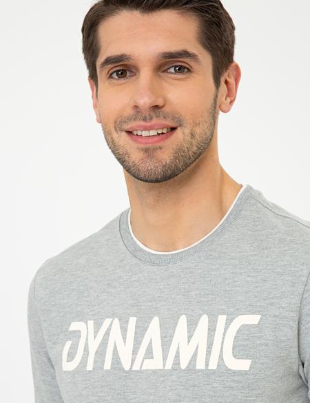 Açık Gri Melanj Sweatshirt - 50249415014