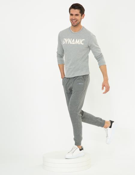 Açık Gri Melanj Sweatshirt - 50249415014